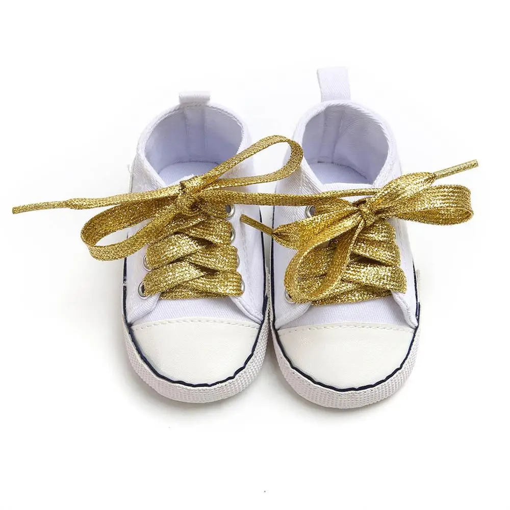 Новинка; Тканевая обувь для новорожденных; обувь для малышей; мягкая детская обувь на нескользящей подошве; обувь для мальчиков и девочек; 25 цветов - Цвет: White gold
