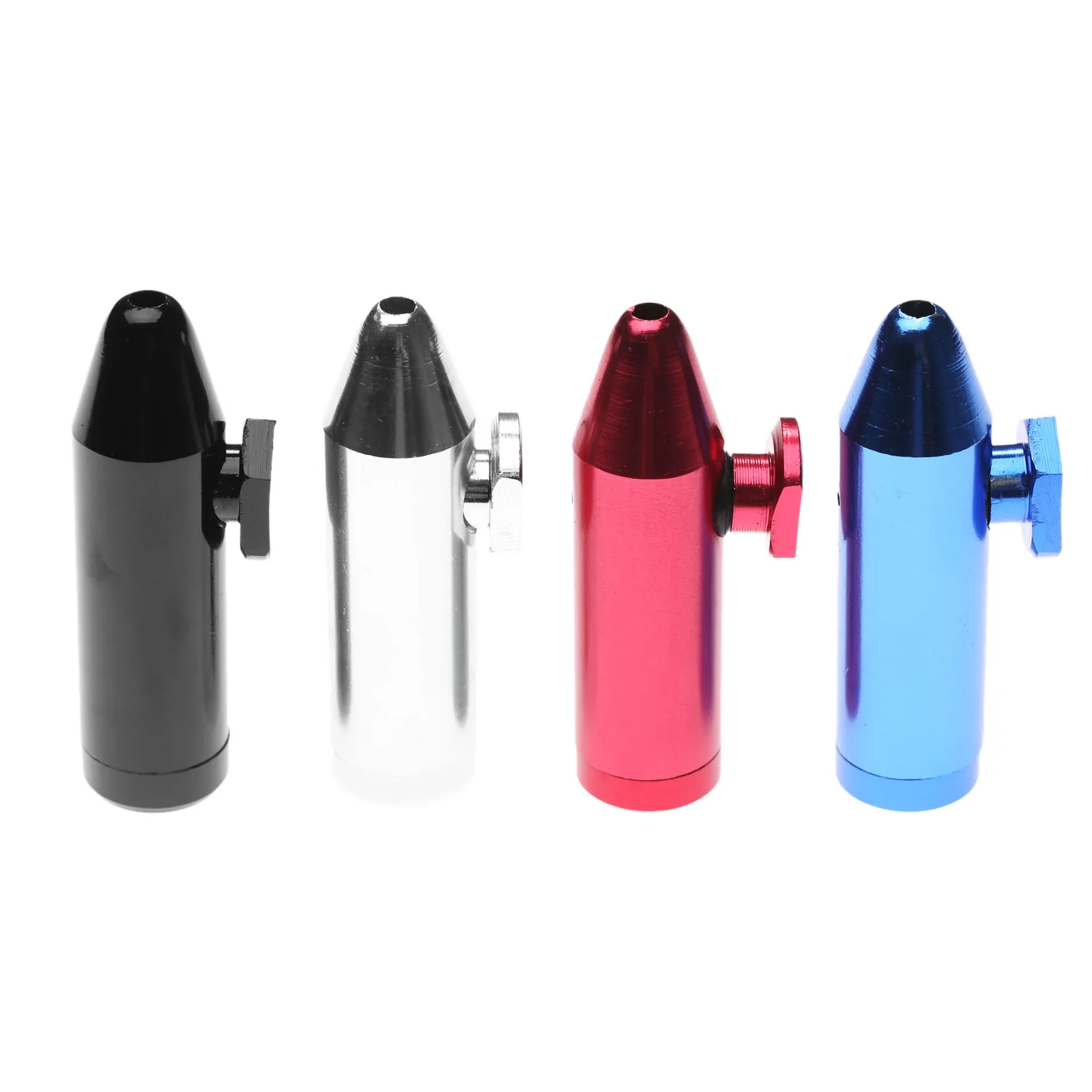 

1Pc Bullet Shape Metal Snuff Snorter Sniffer Dispenser Smoking Pipe Tobacco Pipes Cigarette Portable Gift Smoking Accessories