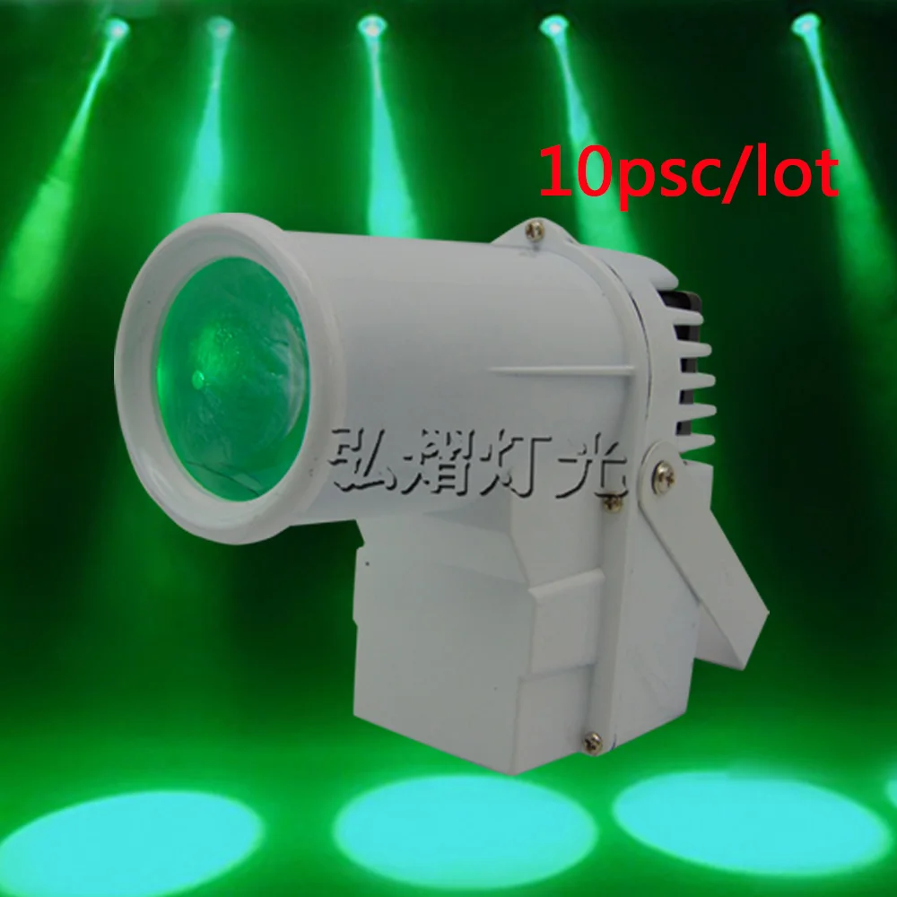 

Hongyi 10pcs/lot DMX512 10W LED Pinspot Light with DMX512 Control 10 Watt Led Pin Spot Projection Lighting RGBW 4IN1 Christmas