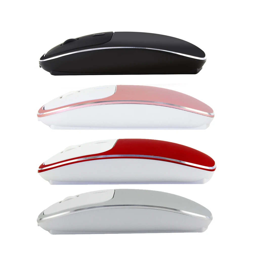 CHUYI Wireless Mouse Rechargeable Silent Ultra-thin Optical 2.4G Mouse + Type-c Receiver USB Computer Gaming Mause For PC Laptop