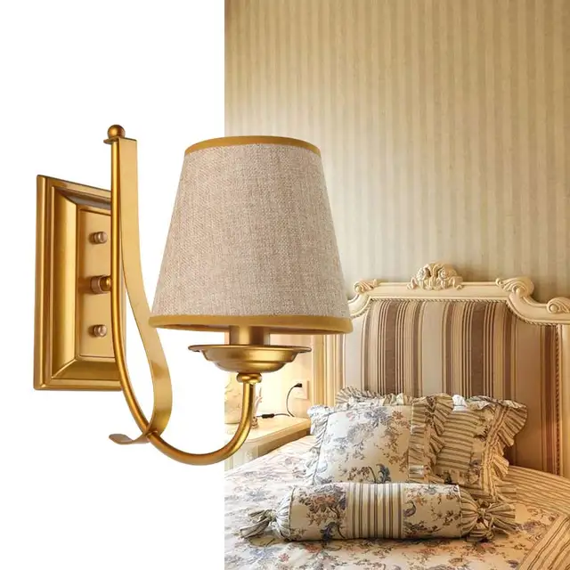 Modern Gold Wall Lights Hallway Bedroom Bedside Lamp Sconce White/Black