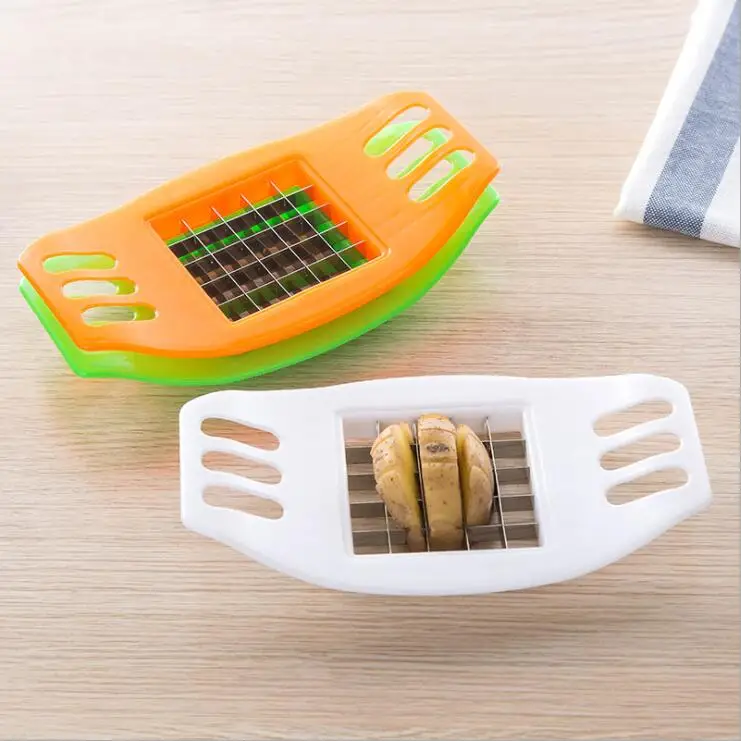 1Pcs Potato Chips Cutter Stainless Steel Vegetable Square Slicer Cutting Device Cut Fries Kitchen Tool French Fry Cutters Fruit