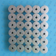 30 GAMMILL TIN LIZZIE PFAFF QUILTER LARGE ALUMINUM BOBBINS WITH HOLES # 18034AS 30PCS
