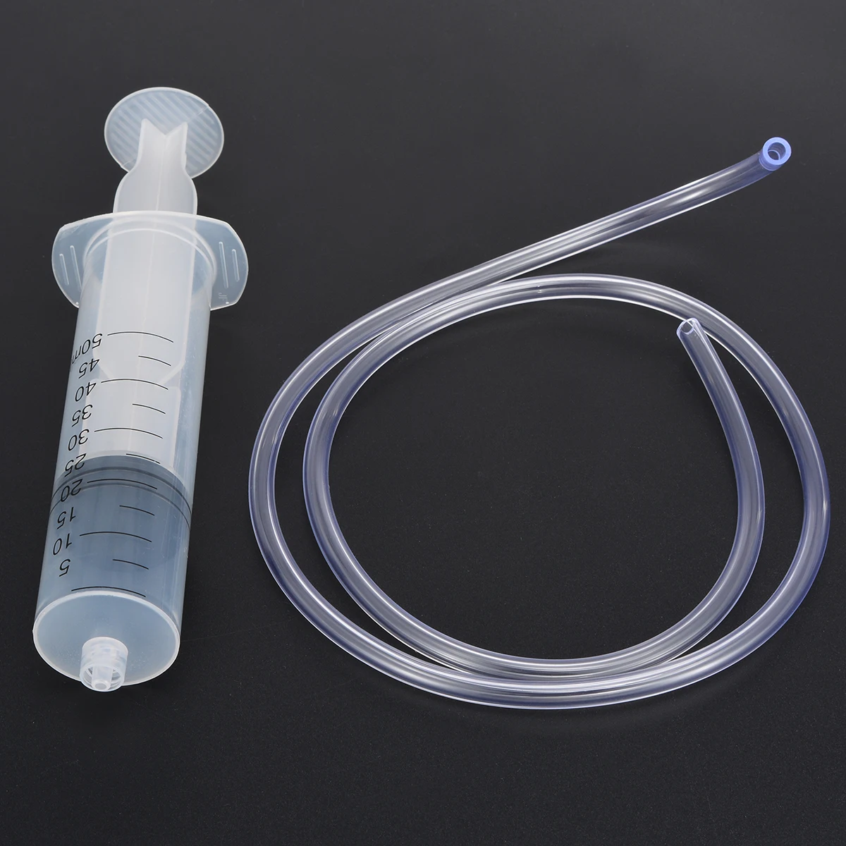 

1pc 50ML Polypropylene Plastic Syringe + 80cm Length Soft Tube For Handheld Hydroponics Measuring Volumes Tool