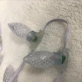 

50nodes C9 DC12V WS2818 LED pixel string;IP68;with epoxy resin filled;transparent PC material and clean wire