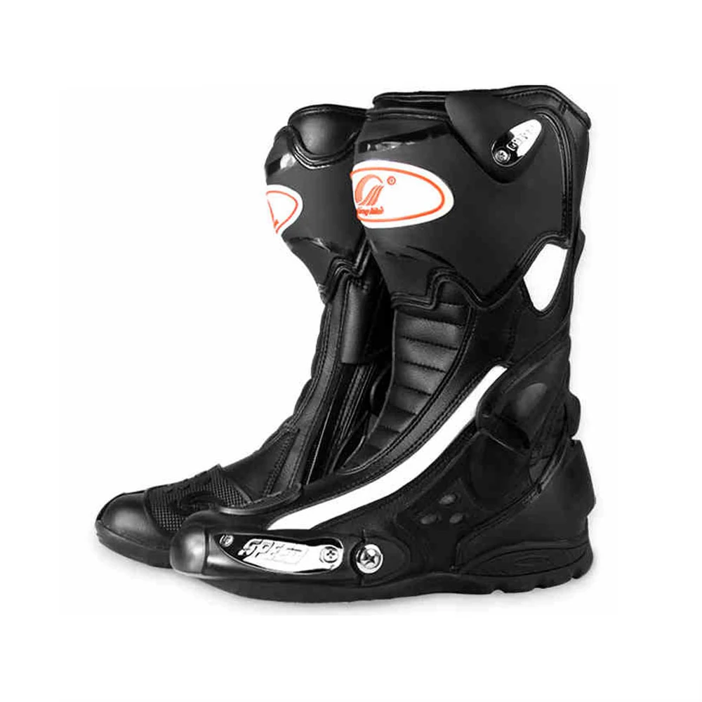

Riding Tribe Motorcycle Boots Men Moto Shoe Motorcycle Riding Boots Speed PU Leather High Motocross Boots Black Protective Boots