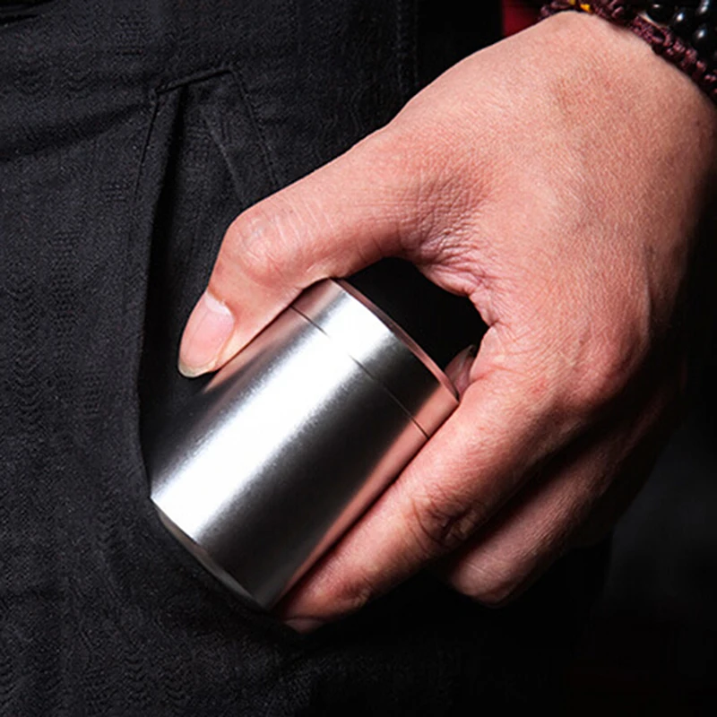 Металлический алюминиевый портативный небольшой запечатанный банок для путешествий чай Caddy герметичный запах Прочный Контейнер хранение банка