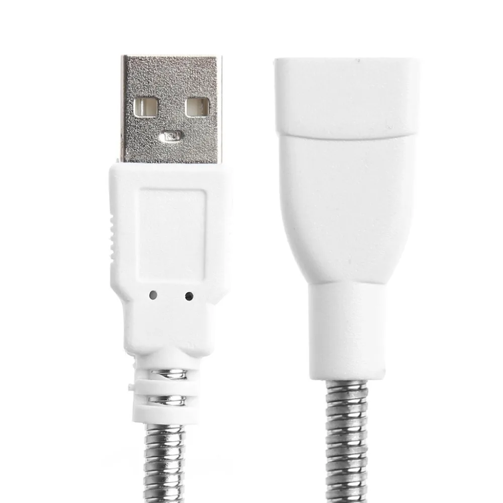 USB мужчин и женщин удлинитель светодиодный светильник кабель адаптера вентилятора гибкий металлический шланг шнур питания