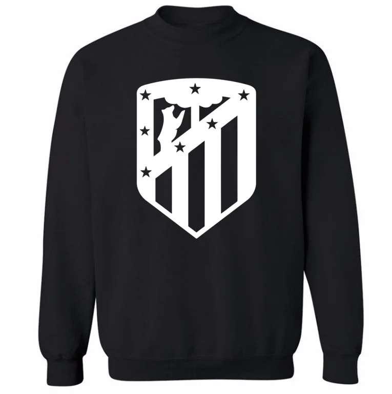 2017 Новый логотип Атлетико Мадрид Толстовки кофты Для мужчин Camiseta черный пуловер