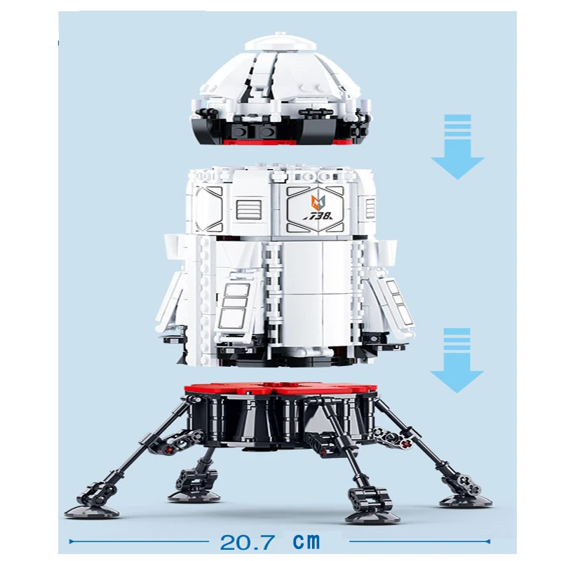 DIY Star Rocket 0738 космическая база 0739 составное здание Конструкторы детские развивающие игрушечные лошадки совместимость 2 в 1