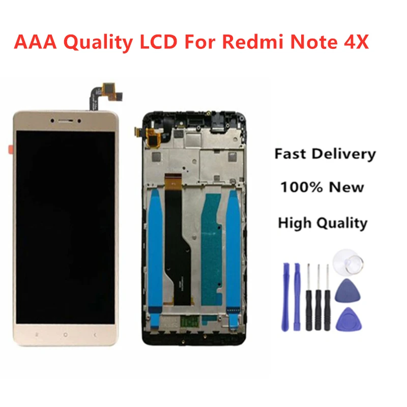 Высокое качество ЖК + рамка для Xiaomi Redmi Note 4X дисплей экран 4 глобальная версия LCD