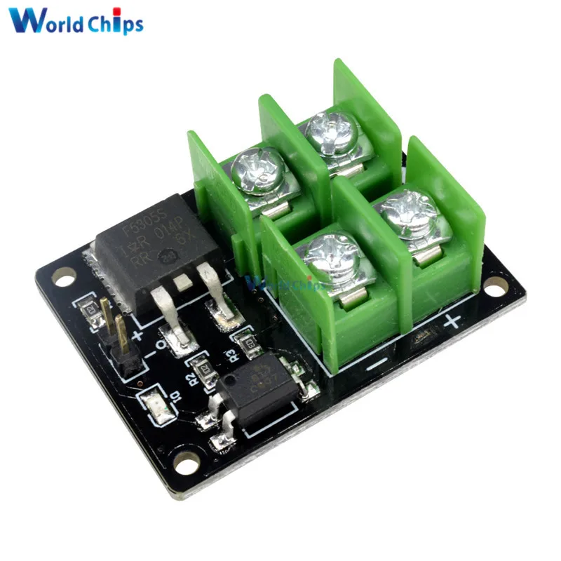 

diymore 3V 5V Low Control High Voltage 12V 24V 36V switch Mosfet Module For Arduino Connect IO MCU PWM Control Motor Speed 22A