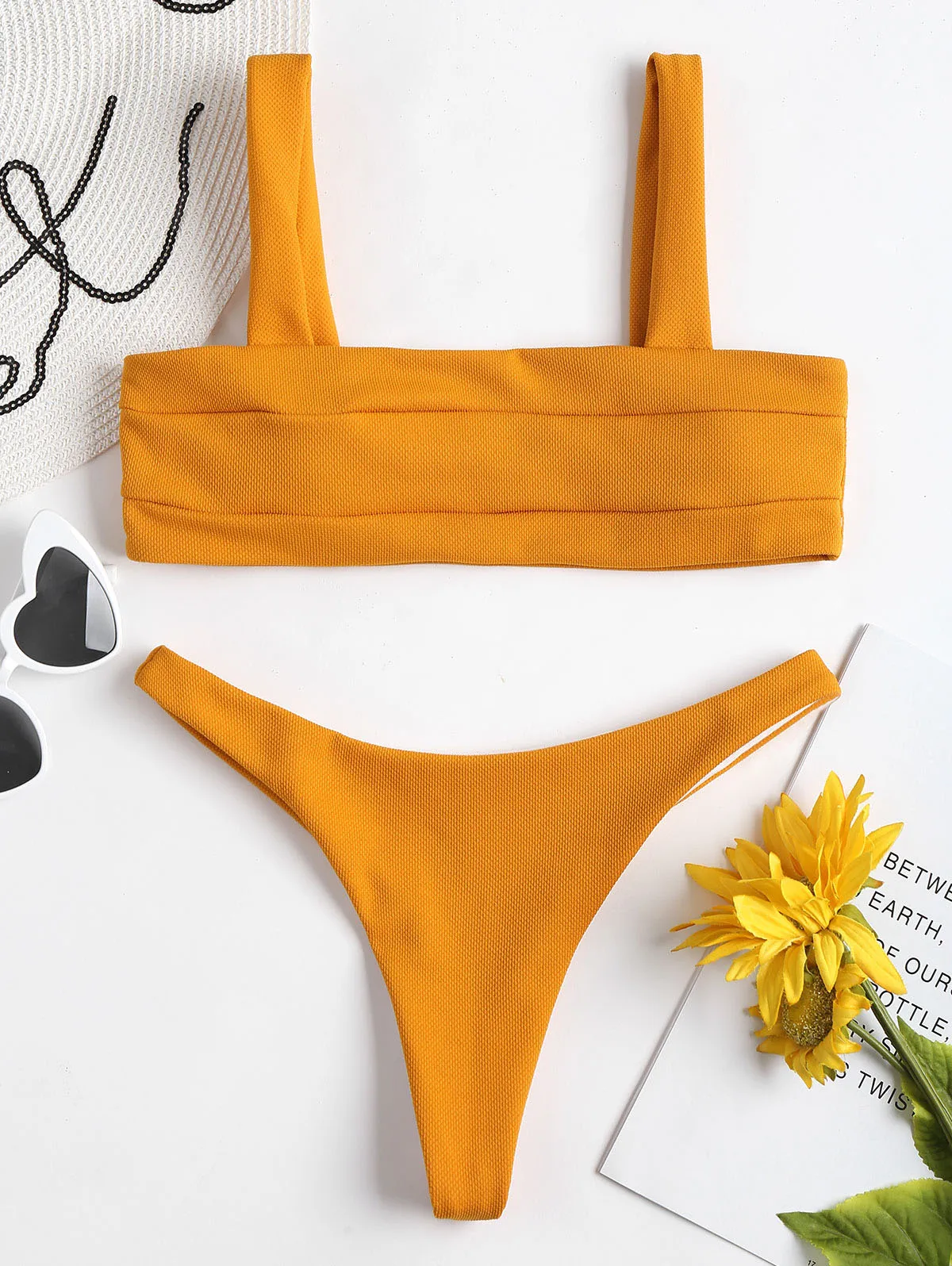 Brazilian Biquni Beach Swimwear for Women S/M/L Textured Padded Bikini