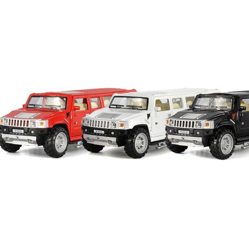 1:32 scale alloy metal car model for hummer limousine luxury truck collection model pull back children toys car