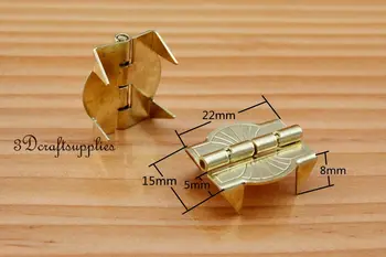 

metal Hinges wooden cigar box jewelry Making light gold 15mm x 22mm CF41