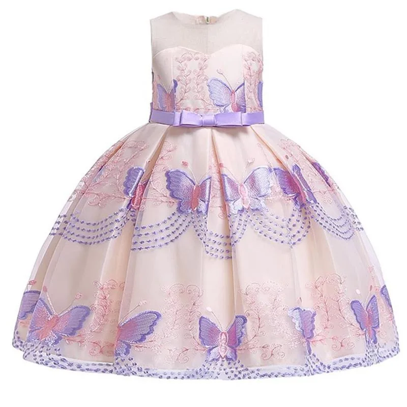 Летняя одежда детская одежда платье для девочек платье принцессы для первого причастия платья для девочек с цветочным рисунком костюм-пачка для малышей L5088