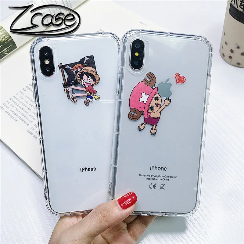 

One Piece Luffy Choppe Pattern Phone Cases for iPhone X XS MAX XR 6 6s 8 7 Plus Soft TPU Back Cover Fundas Coque