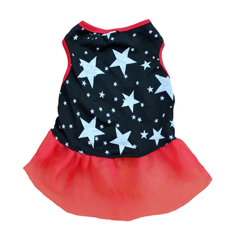

Spring/Summer Chihuahua Puppy Stars Printed Vest Party Dress Pet Dog Cotton Blend Cozy Apparel Clothes Hot Fashion