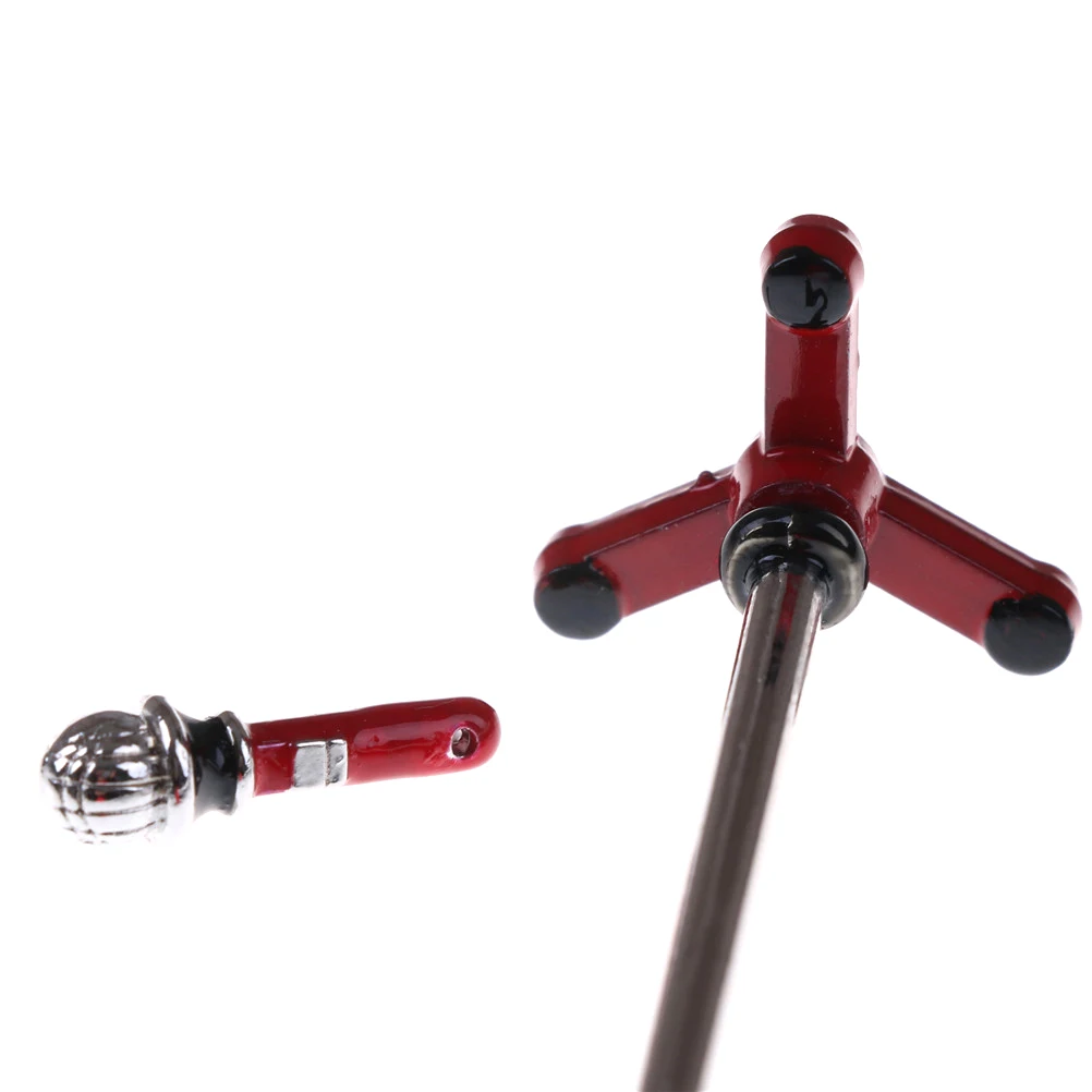 Cute Mini Metal Microphone Model 1:12 Doll House Dollhouse Miniature Furniture Accessories Cute Mini Metal Microphone Model 1:12 Doll House Dollhouse Miniature Furniture Accessories