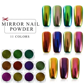 

Mtssii 1g Mirror Nail Glitter Pigment Powder Gold Blue Purple Green Dust Manicure Nail Art Glitter Chrome Powder DIY Decorations