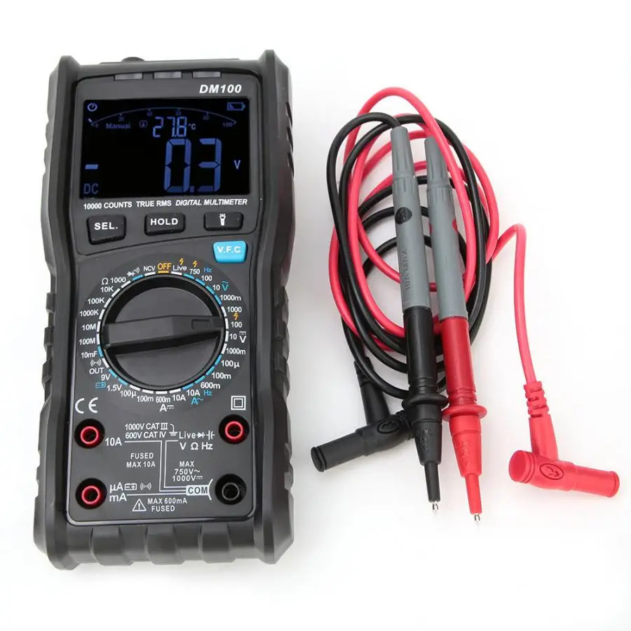 

DM100 Multimeter Digital High-precision Intelligent AC/DC Voltage Current Frequency Tester Multimeter Digital Multimeter
