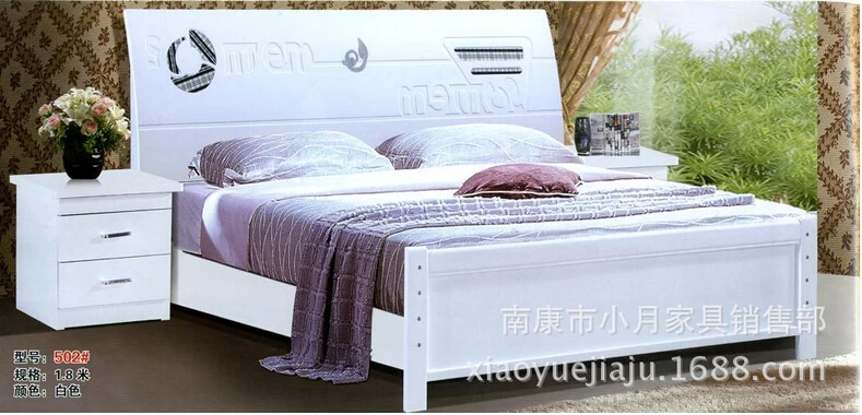 high quality bed Oak Bedroom furniture bed solid wood bed 3995