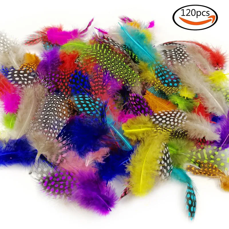 Buy WXBOOM 120pcs 3" 6" Colorful Spotted Feathers for