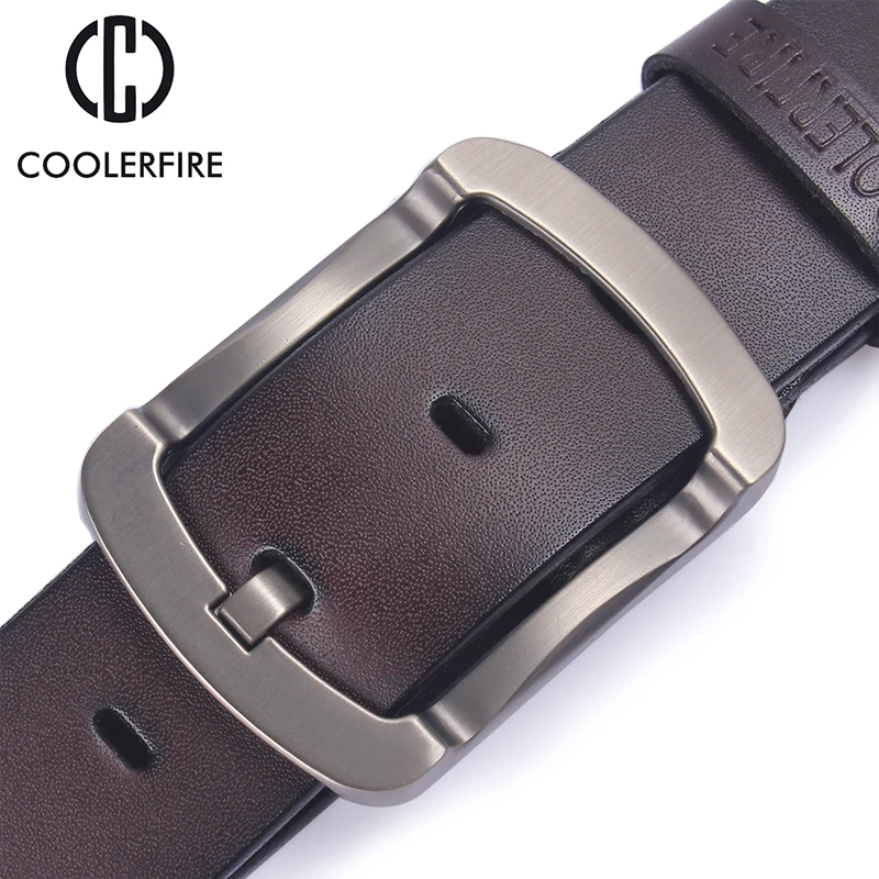 Preise Coolerfire 2017 mode rindsleder echtes leder gürtel männer schwarz jeans strap männlichen vintage casual männer gürtel HQ024