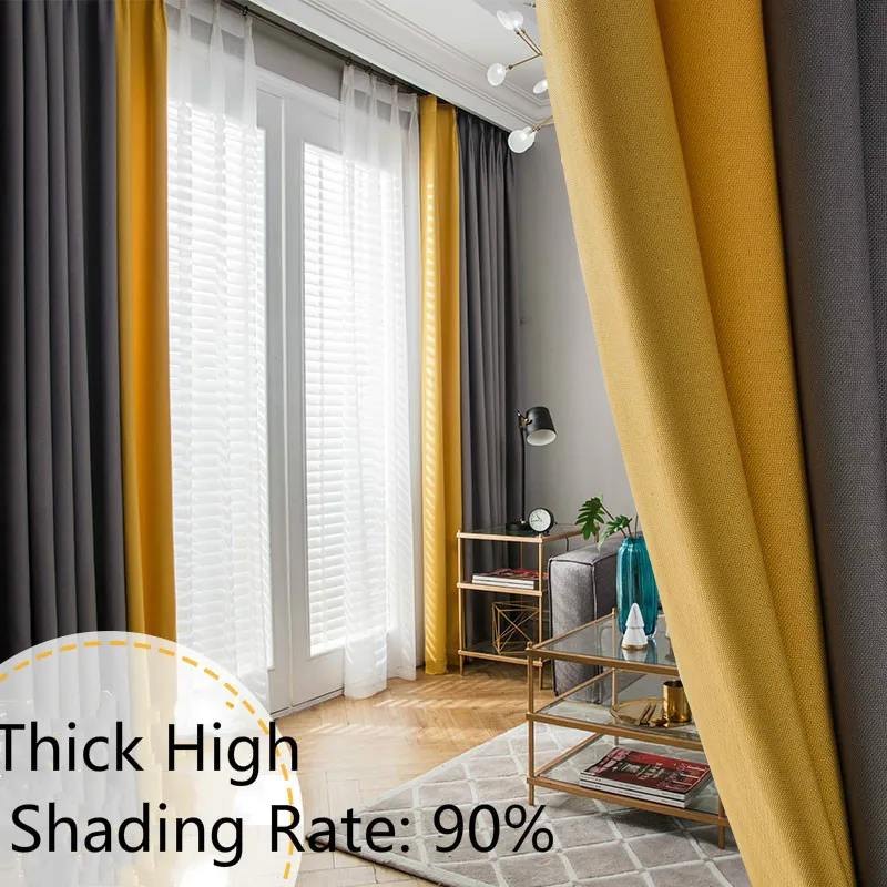 Solid Blackout Curtains For Living Room Bedroom Window Curtain