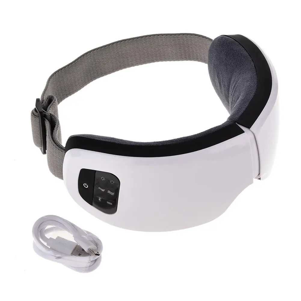 Унисекс 6 S Беспроводная перезаряжаемая USB Bluetooth складной массажер для глаз Регулируемый Air давление глаз протектор средства ухода за мотоциклом - Цвет: White