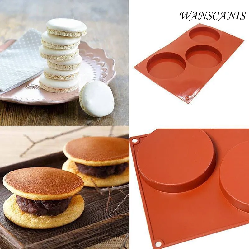 Newest Hot 3-Cavity Silicone Mold Mini Cake Pie Custard Tart Resin Coaster Baking Mold