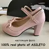 ASILETO large size 45 46 Women strap pumps nude bows platform high heels round toe party wedding shoes bridal stilettos black ► Photo 3/6