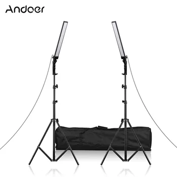 

Andoer LED Lighting Kit 90Pcs 24W Beads Dimmable Photography with Adjustable Light Stand for Video Portraits Life Photography