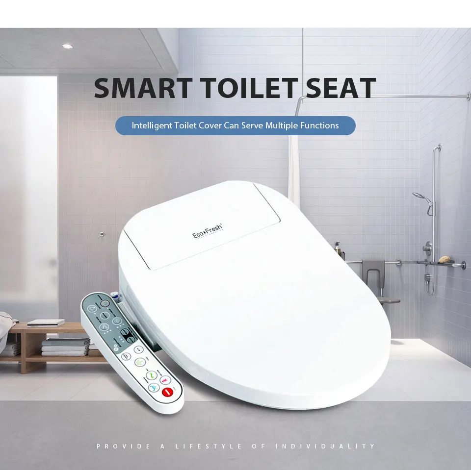 EcoFresh WC toilet smart toilet seat cover electronic bidet cover clean dry seat heating wc intelligent