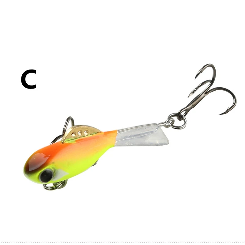 

Winter Ice Fishing Lure 1Pcs 3D Eyes And-Sharp Winter Bait Hard Lure Balancer For Fishing Orange & yellow