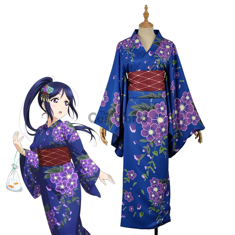 Прекрасно! Солнечный свет! Платье Aqours Matsuura kanan кимоно юката банный халат Униформа