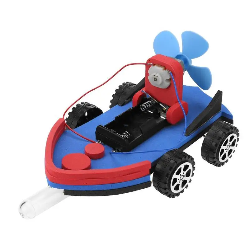 1 шт. Дети DIY десантный корабль Электрический модель автомобиля сборки обучения научный эксперимент игрушка