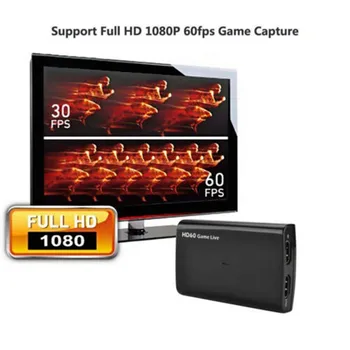 

Chielecna 4K USB 3.0 HDMI to HDMI HD60 Video Capture Card Game Live Broadcast Recorder for Windows Mac