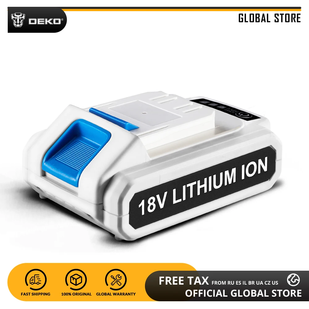 Furadeira sem Fio Bateria de Íon de Lítio para Gcd18du3 Deko Mah Bateria Substituível Battery18v-b 18 v 1500