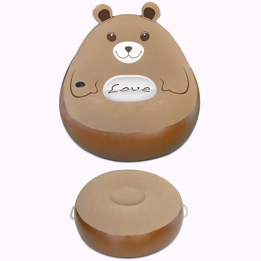 Cute Expression Inflatable Bean Bag Sofa Lounge Chair and Ottoman Air Couch Sillones Puff Lazy Sofa Set Living Room Furniture