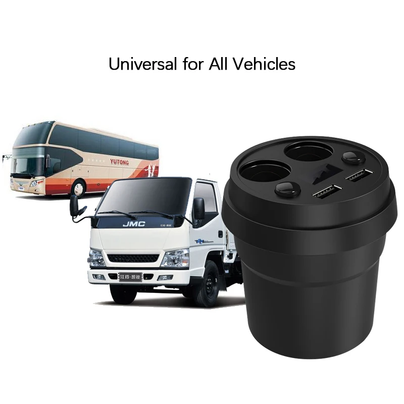 Автомобильное зарядное устройство с двумя USB портами и светодиодным