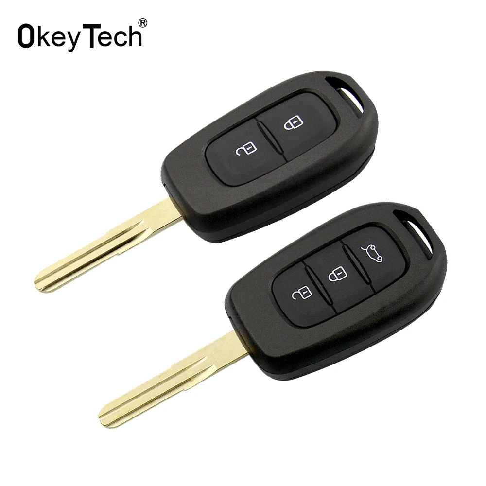 OkeyTech 5 шт./лот для Renault Key 2 3 кнопки Uncut Blade удаленный ключ оболочка Замена чехол Fob