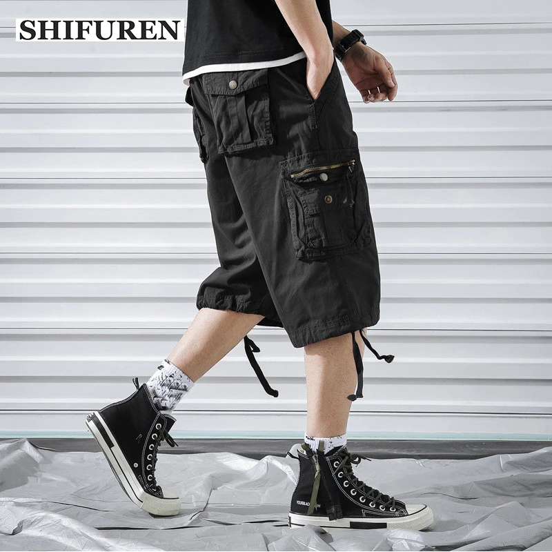 calf length cargo shorts