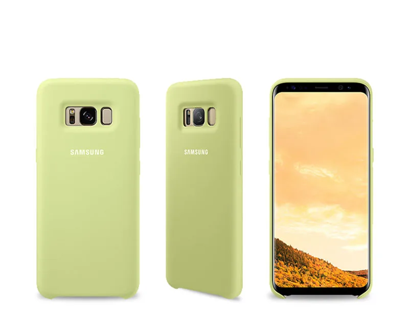 Официальный силиконовый чехол для Samsung Galaxy S8+ S8 плюс G9550 G9508 G950U SM-G9 SM-G955 S8 корпус телефона Модный мягкий чехол для задней крышки