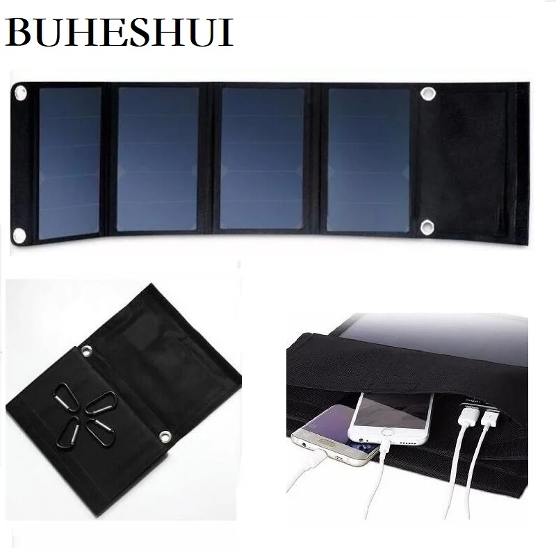 BUHESHUI Sunpower 30 Вт 20 Вт Солнечная Панель Солнечное зарядное устройство для телефона зарядное устройство для путешествий водонепроницаемый складной портативный - Цвет: Зимний камуфляж