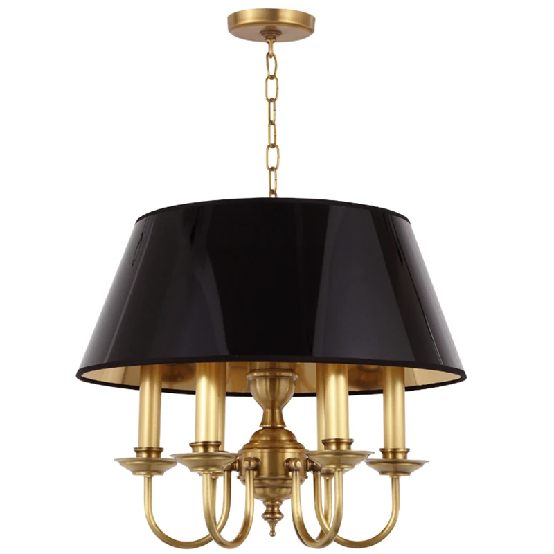 

Post Modern Chandelier Lamp 5 arm Living Room Wedding Decoration Home Lighting Copper metal black American gold E14 led lamp