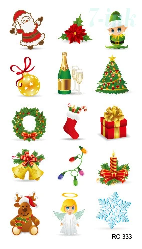 045 Transfert Deau Faux Tatouage Petit Mignon Cadeau Arbre Père Noël étanche Temporaire Tatouage Pour Femme Homme Enfants 1056 Cm Dans