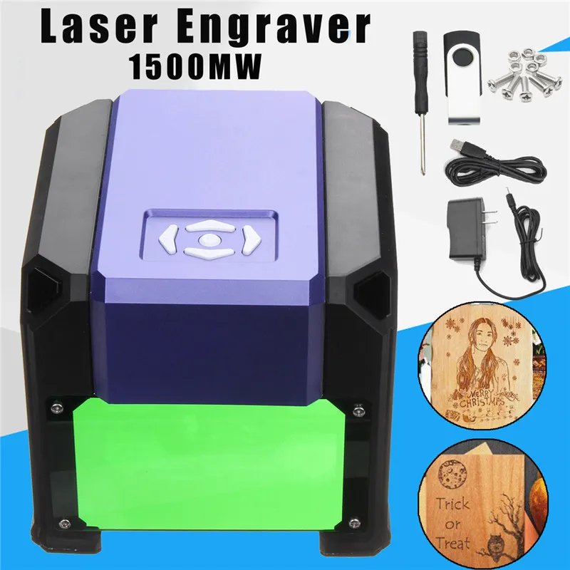 

1500mW Automatic K3 Type High Speed Mini Laser Engraving Machine USB DIY Carving Handicraft Wood Engraver 80x80mm
