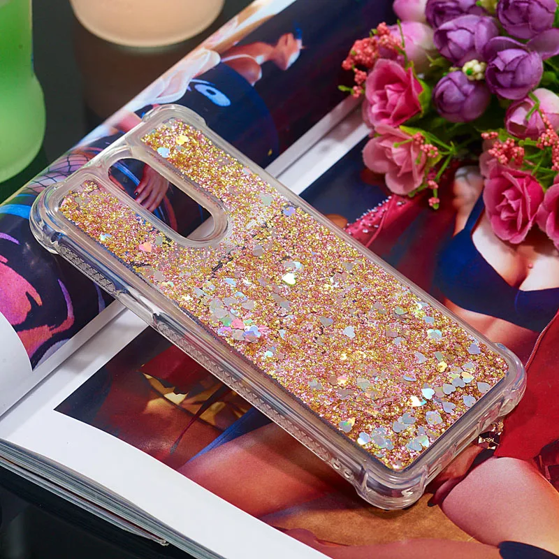 

K12 Plus Liquid Quicksand Case For LG K40 Cover Shockproof Silicone Soft TPU Phone Cover For LG K12+ K12Plus K 40 Funda