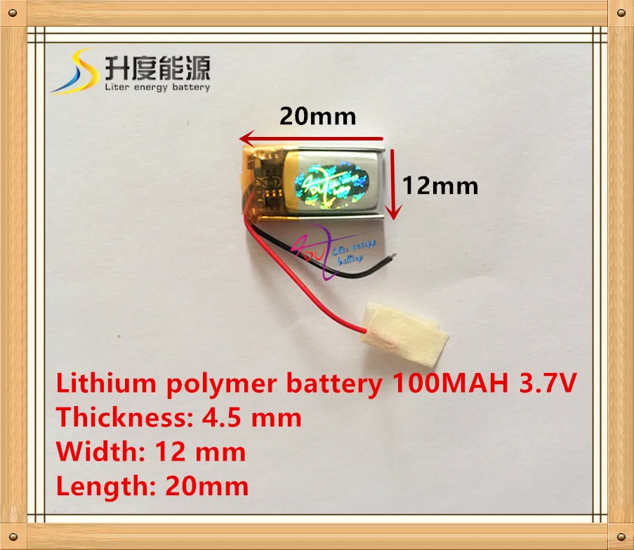 

With a protective plate 451220 3.7V 100MAH MP3 MP4 MP5 battery bluetooth headset battery